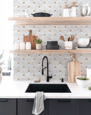 โมเสคหินอ่อน TIMELESS TILES รุ่น LUCKY CLOUD 23.7X29.8 ซม. สี CARRARA WHITE_3